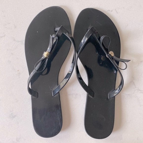 Melissa | Shoes | Melissa Black Bow Flip Flops | Poshmark
